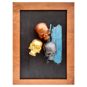 Skulls - Sculture in bioplastica Rame Oro Nero
