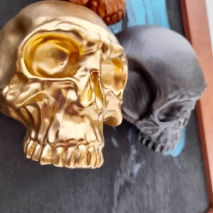 Skulls - Sculture in bioplastica Rame Oro Nero