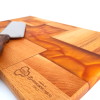 Tagliere Square River - Ambra - 40x25