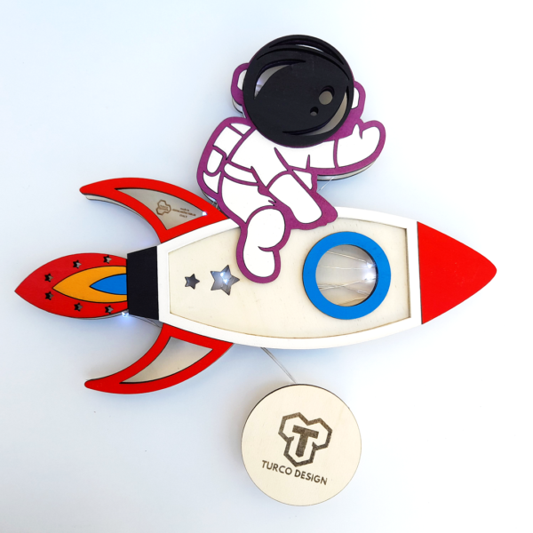 Lampada da parete - Razzo Astronauta