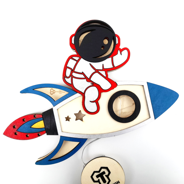 Lampada da parete - Razzo Astronauta - Sky Blue